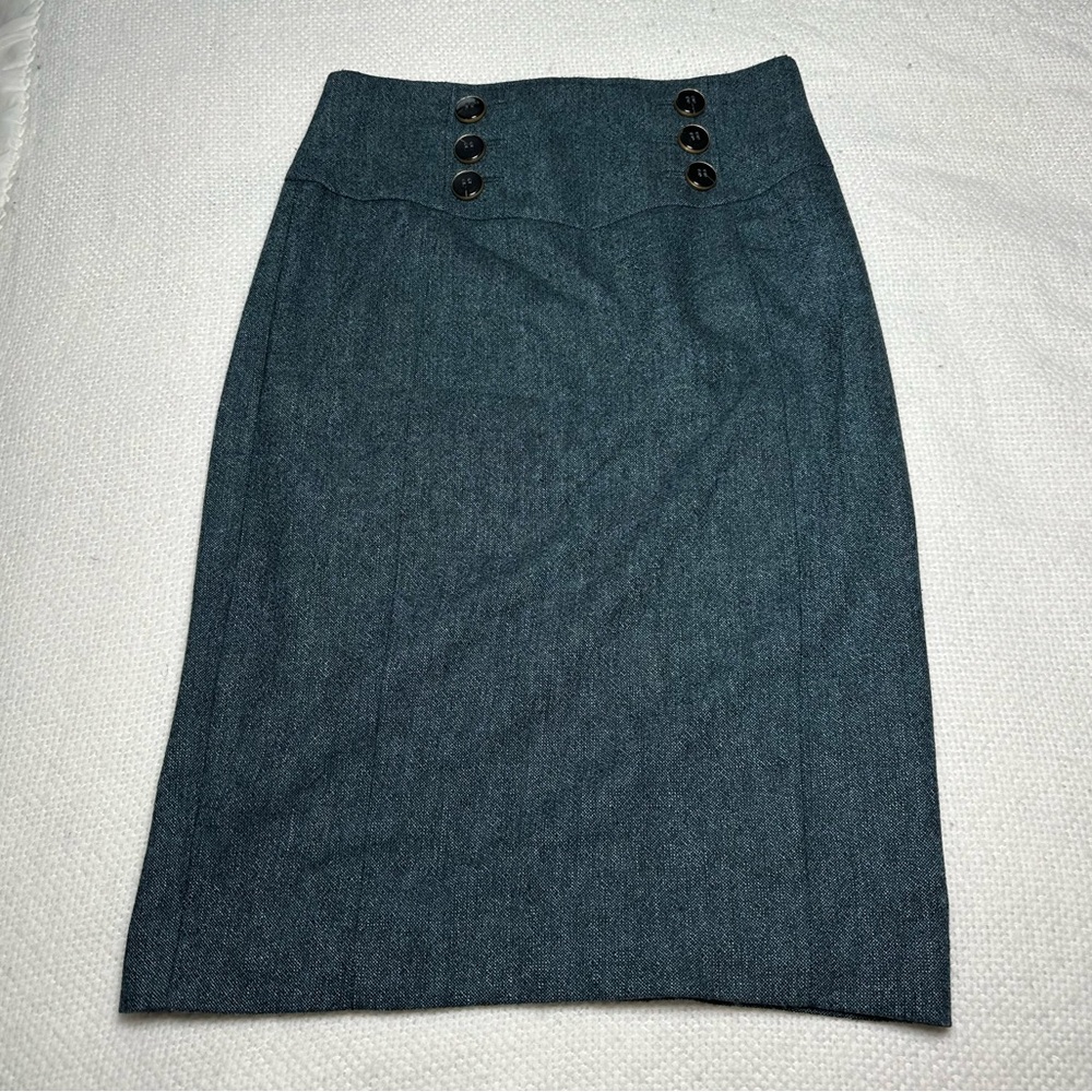 Express Design Studio High Waisted Pencil Skirt Dark Green Size 2